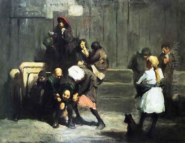 Kids Oil Painting by George Wesley Bellows