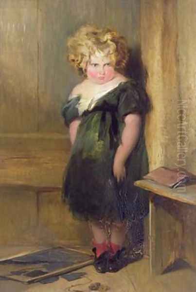 A Naughty Child Oil Painting by Sir Edwin Henry Landseer