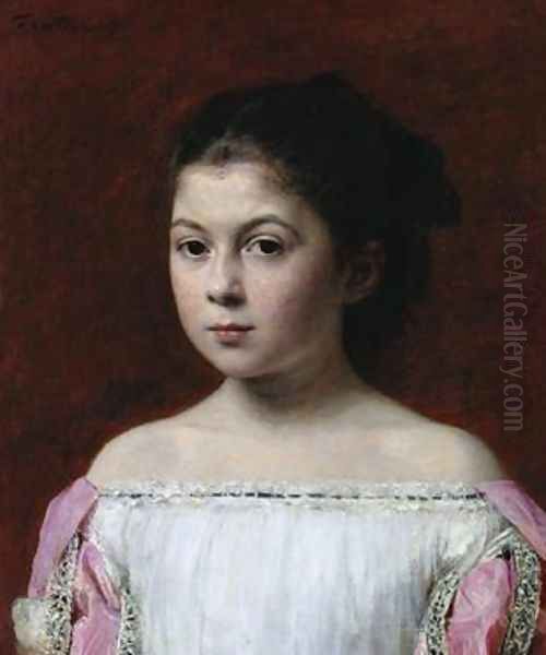 Marie-Yolande de Fitz-James Oil Painting by Ignace Henri Jean Fantin-Latour