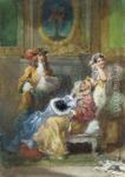 Le Malade Imaginaire Oil Painting by Eugene Louis Lami