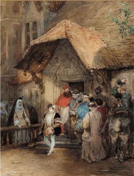 The Marriage Of The Duc D'epernon Oil Painting by Eugene Louis Lami