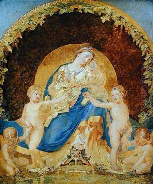 Mother Earth and Her Children, 1803 Oil Painting by Philipp Otto Runge