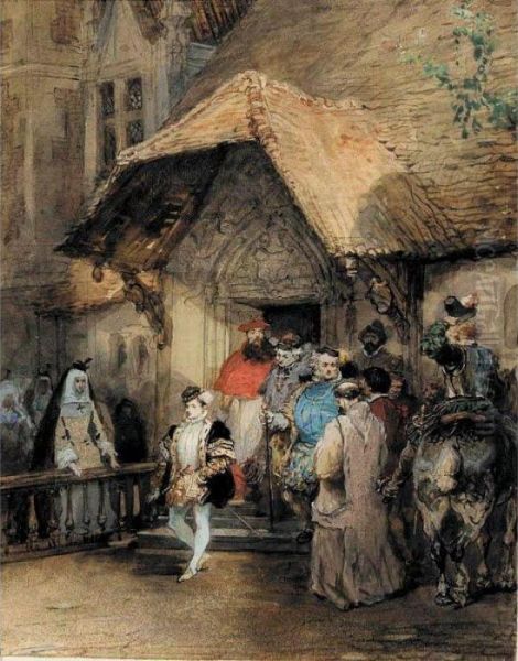 The Marriage Of The Duc D'epernon Oil Painting by Eugene Louis Lami