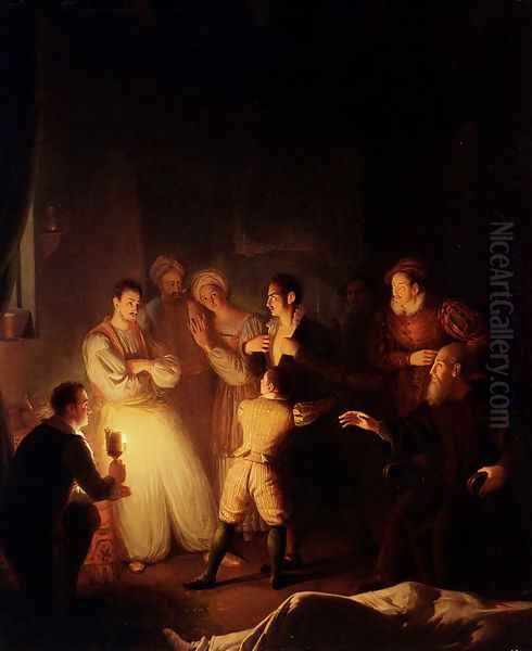 The Accusation Oil Painting by Petrus van Schendel