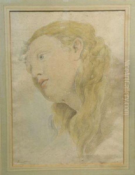 Head Study Of A Woman Oil Painting by Sir Thomas Lawrence