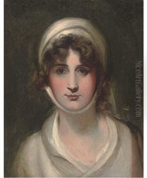 Portrait Of Mary Siddons, Bust-length Oil Painting by Sir Thomas Lawrence