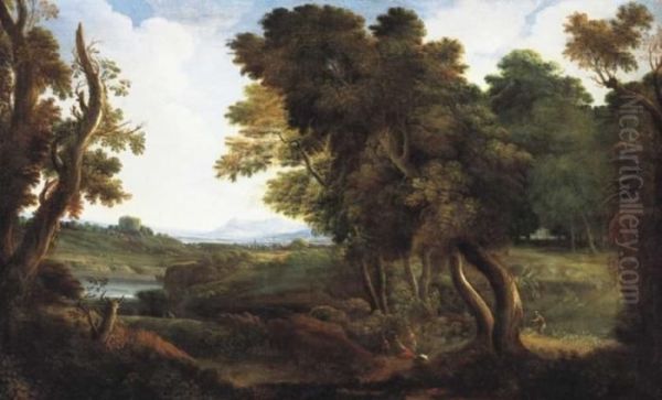 Landscape With Figures Oil Painting by Claude Lorrain (Gellee)