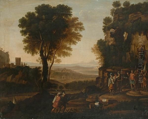 David At The Cave Of Adullam Oil Painting by Claude Lorrain (Gellee)