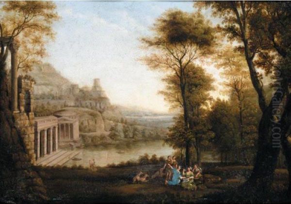 Landscape With Egeria Mourning Over Numa Oil Painting by Claude Lorrain (Gellee)