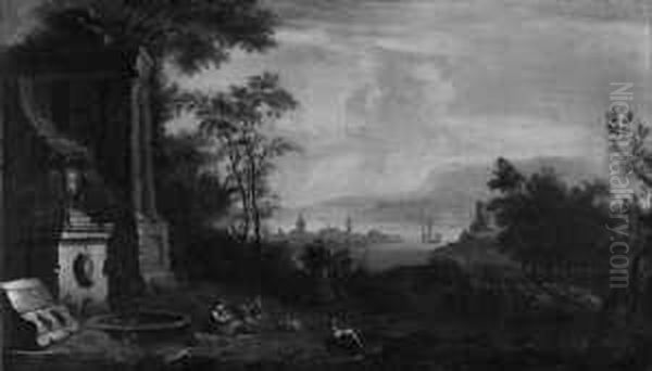 Sudliche Landschaft. Oil Painting by Claude Lorrain (Gellee)