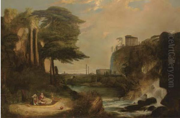 A Serenade In An Arcadian Landscape Oil Painting by Claude Lorrain (Gellee)