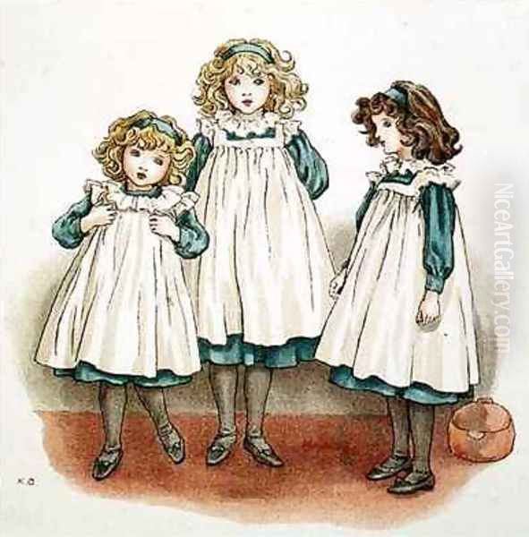 But Flinders foots were cold from April Babys Book of Tunes Oil Painting by Kate Greenaway