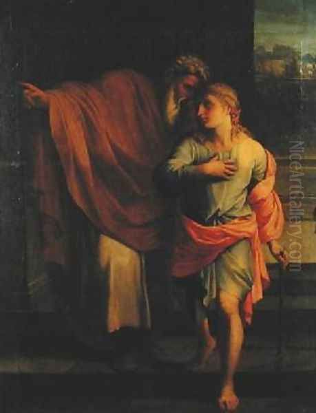 Jacob Sending his Son Joseph to Look for his Brothers at Sichem or Tobias Receiving Instructions from his Brothers Oil Painting by Eustache Le Sueur