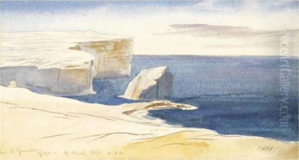 Gozo Oil Painting by Edward Lear