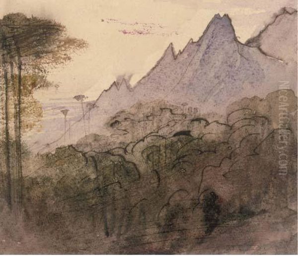 Views Of Bavella Oil Painting by Edward Lear