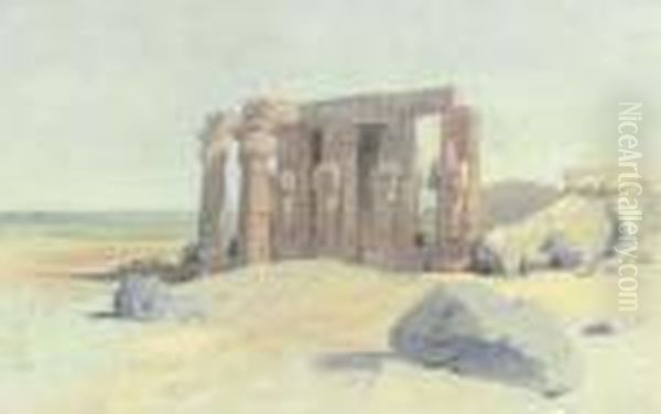 The Ramesseum, Thebes Oil Painting by Edward Lear