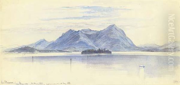 Lago Maggiore Oil Painting by Edward Lear