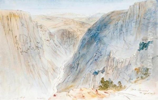 Aghia Paraskevi Oil Painting by Edward Lear