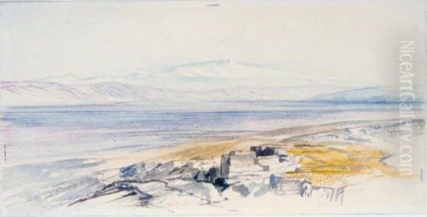 Mount Hermon, Lebanon Oil Painting by Edward Lear