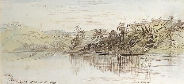 Kandy, Ceylon Oil Painting by Edward Lear