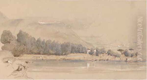 On The Greek Coast Oil Painting by Edward Lear