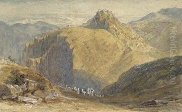 Karytena, Greece Oil Painting by Edward Lear