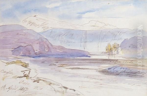 Viosa, Albania Oil Painting by Edward Lear