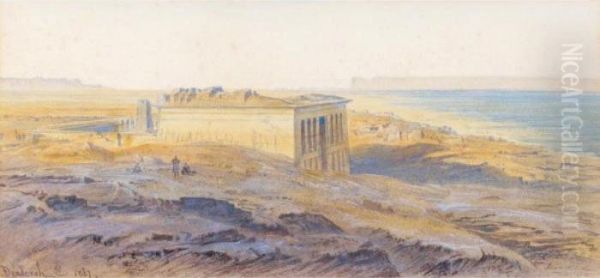 Denderah On The Nile Oil Painting by Edward Lear