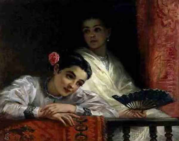 The Balcony 1875 Oil Painting by Edwin Longsden Long