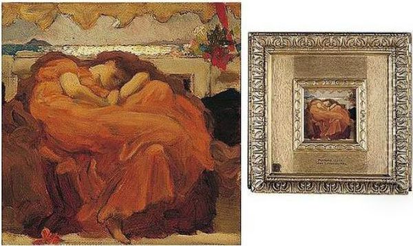 Study For 'flaming June' Oil Painting by Frederick Leighton