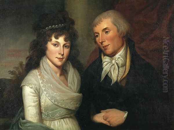 Mr. and Mrs. Alexander Robinson Oil Painting by Charles Willson Peale