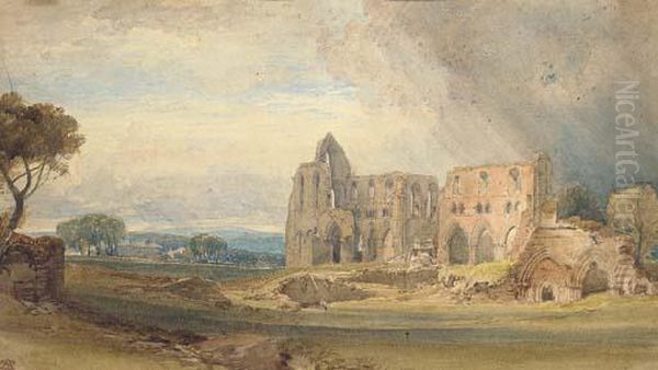 Dundrennan Abbey, Kirkcudbright, Scotland Oil Painting by William Leighton Leitch