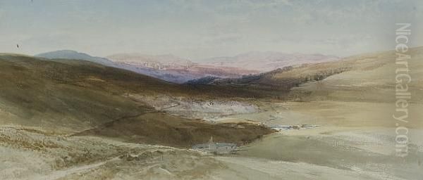 From Glenartney Lodge, Perthshire Oil Painting by William Leighton Leitch