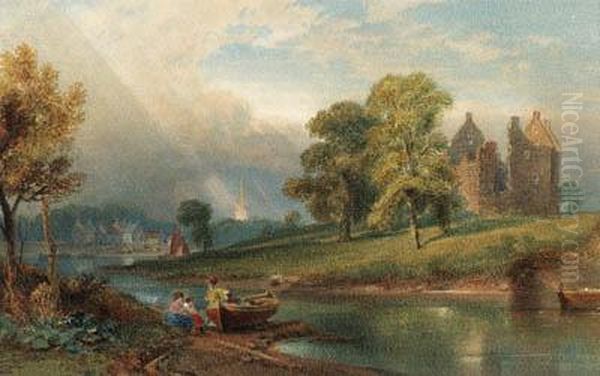 The Bishop's Castle, Partick, Glasgow Oil Painting by William Leighton Leitch