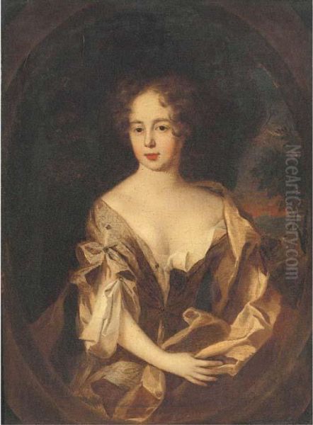 Portrait Of Lady Heathcote Oil Painting by Sir Peter Lely