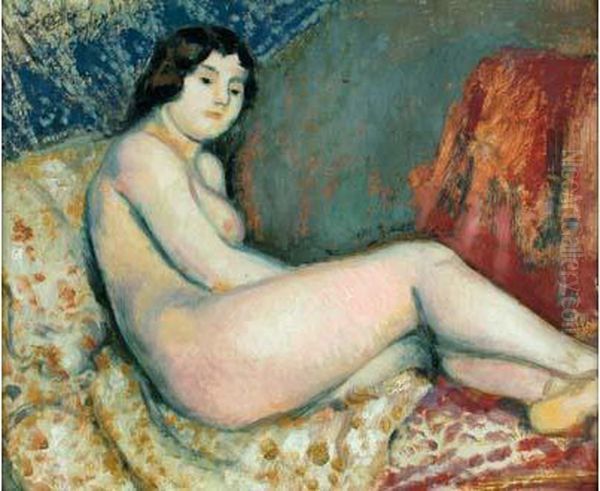 Sur Le Divan Oil Painting by Georges Lemmen