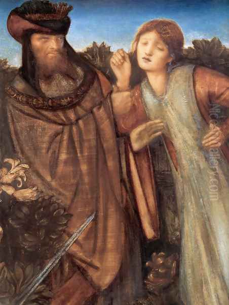 King Mark and La Belle Iseult [detail] Oil Painting by Sir Edward Coley Burne-Jones