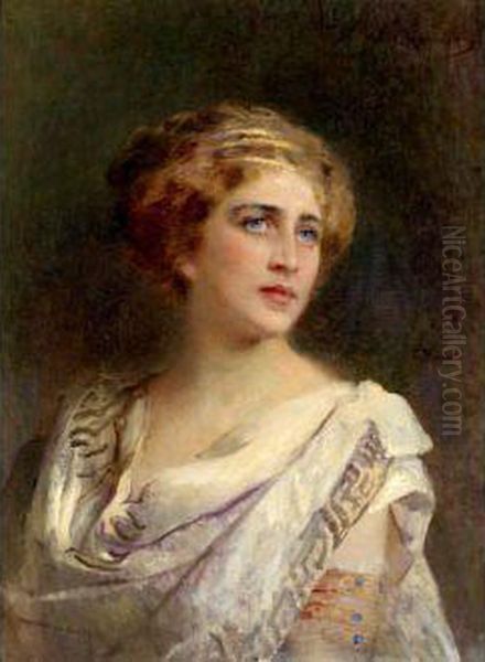 Roman Woman Oil Painting by Konstantin Egorovich Egorovich Makovsky