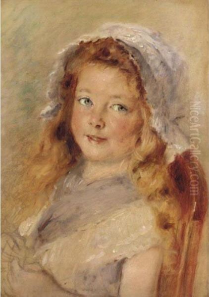 Portrait Of The Artist's Daughter Oil Painting by Konstantin Egorovich Egorovich Makovsky