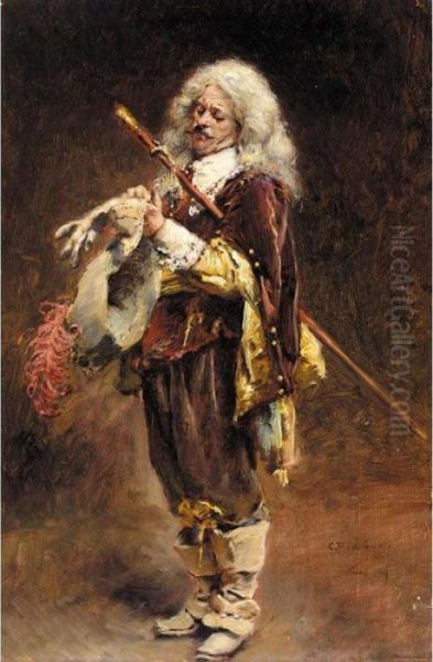 The Cavalier Oil Painting by Konstantin Egorovich Egorovich Makovsky