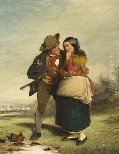 The Tale of an Irish Song 1857 Oil Painting by Erskine Nicol