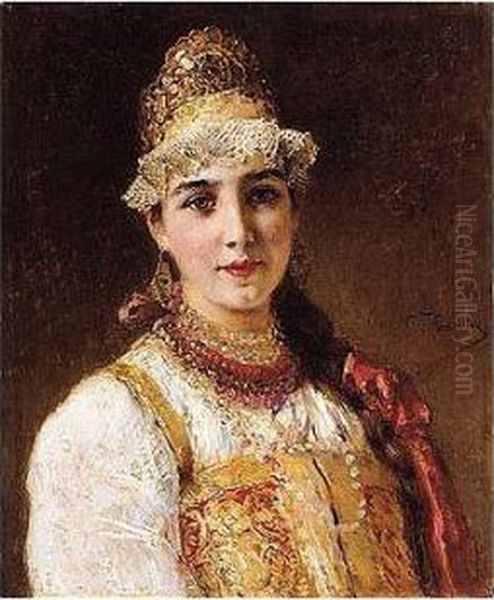 Makovsky Oil Painting by Konstantin Egorovich Egorovich Makovsky