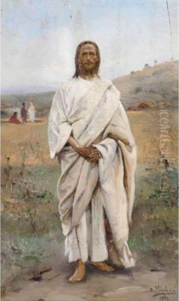 Christ Below The Mount Oil Painting by Vladimir Egorovic Makovsky