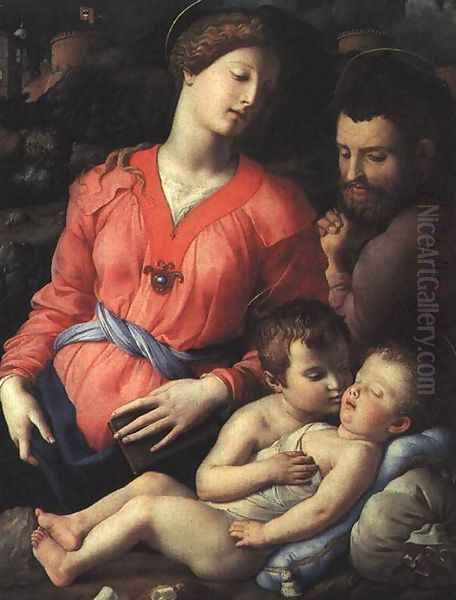 The Panciatichi Holy Family Oil Painting by Agnolo Bronzino