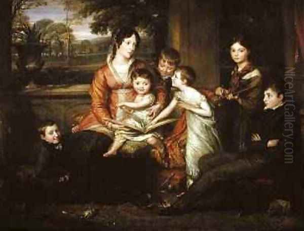 Lady Torrens and Her Family 1820 Oil Painting by John Linnell