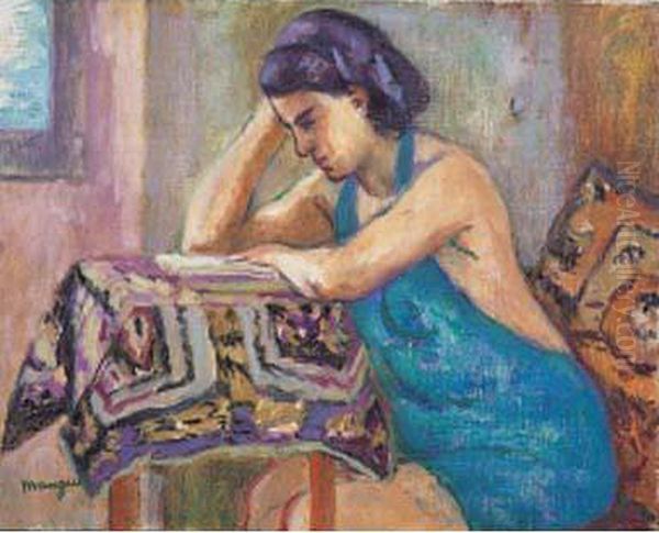 Personnage Lisant Oil Painting by Henri Charles Manguin