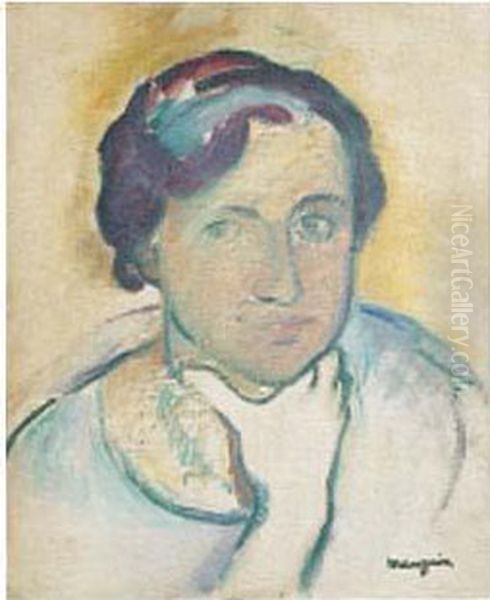 Esquisse, Portrait De Jeanne Oil Painting by Henri Charles Manguin