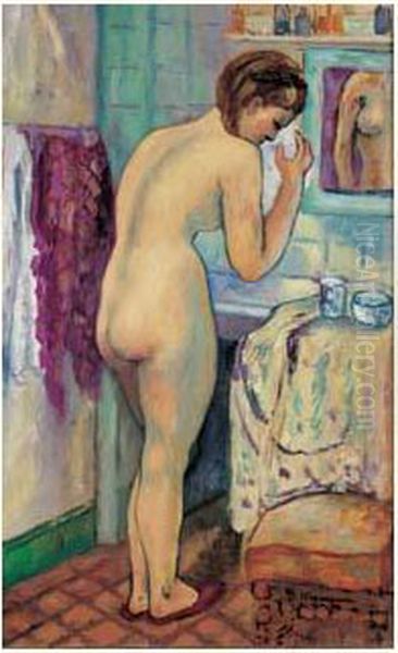 Figure A Sa Toilette Oil Painting by Henri Charles Manguin