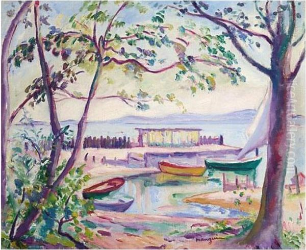 Les Barques Oil Painting by Henri Charles Manguin