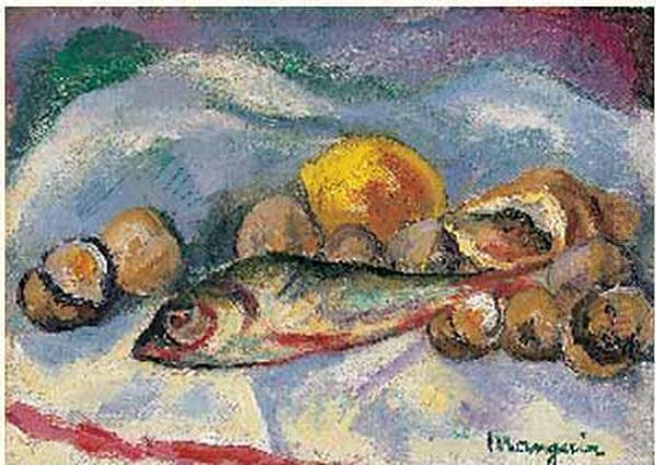 Nature Morte, Circa 1941-1943 Oil Painting by Henri Charles Manguin